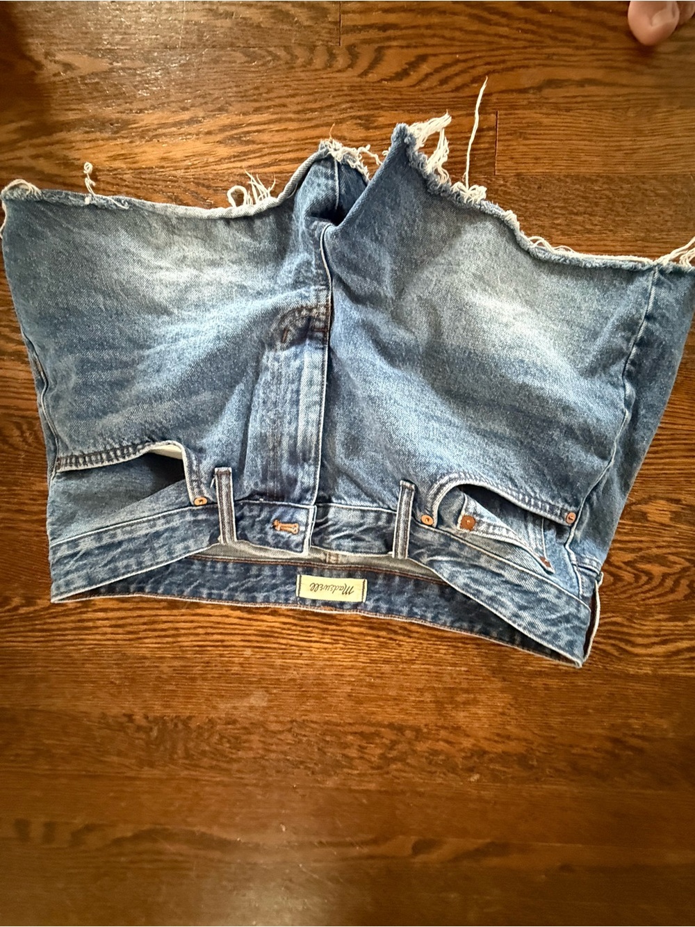 Madewell Light Blue Distressed Cutoff Jeans Shorts